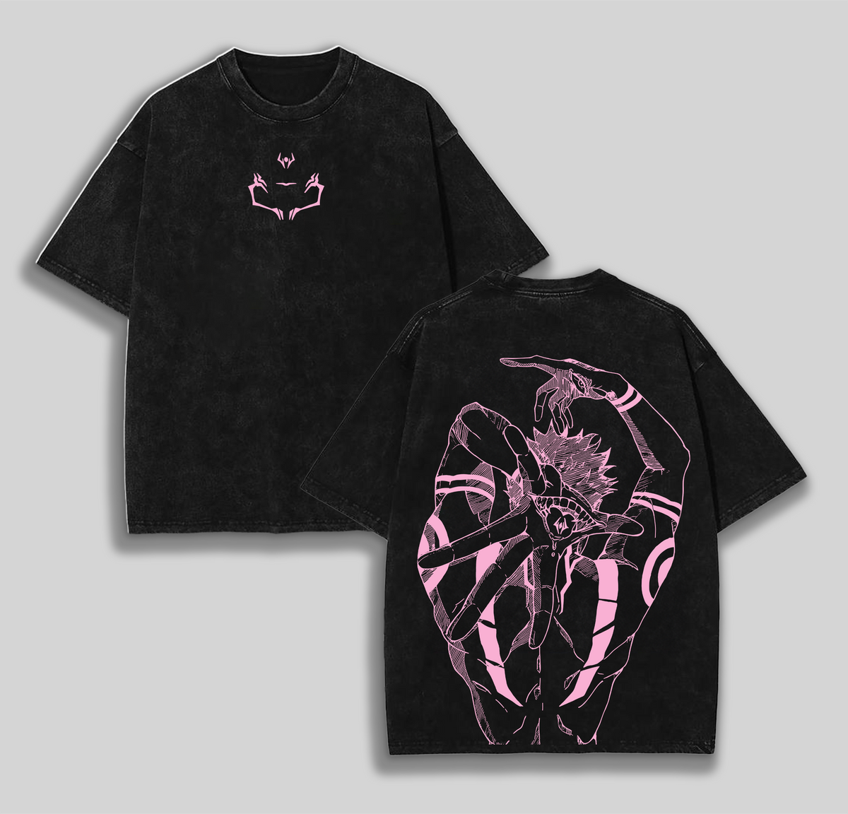 Sukuna Jujutsu Kaisen Washed Graphic T-Shirt