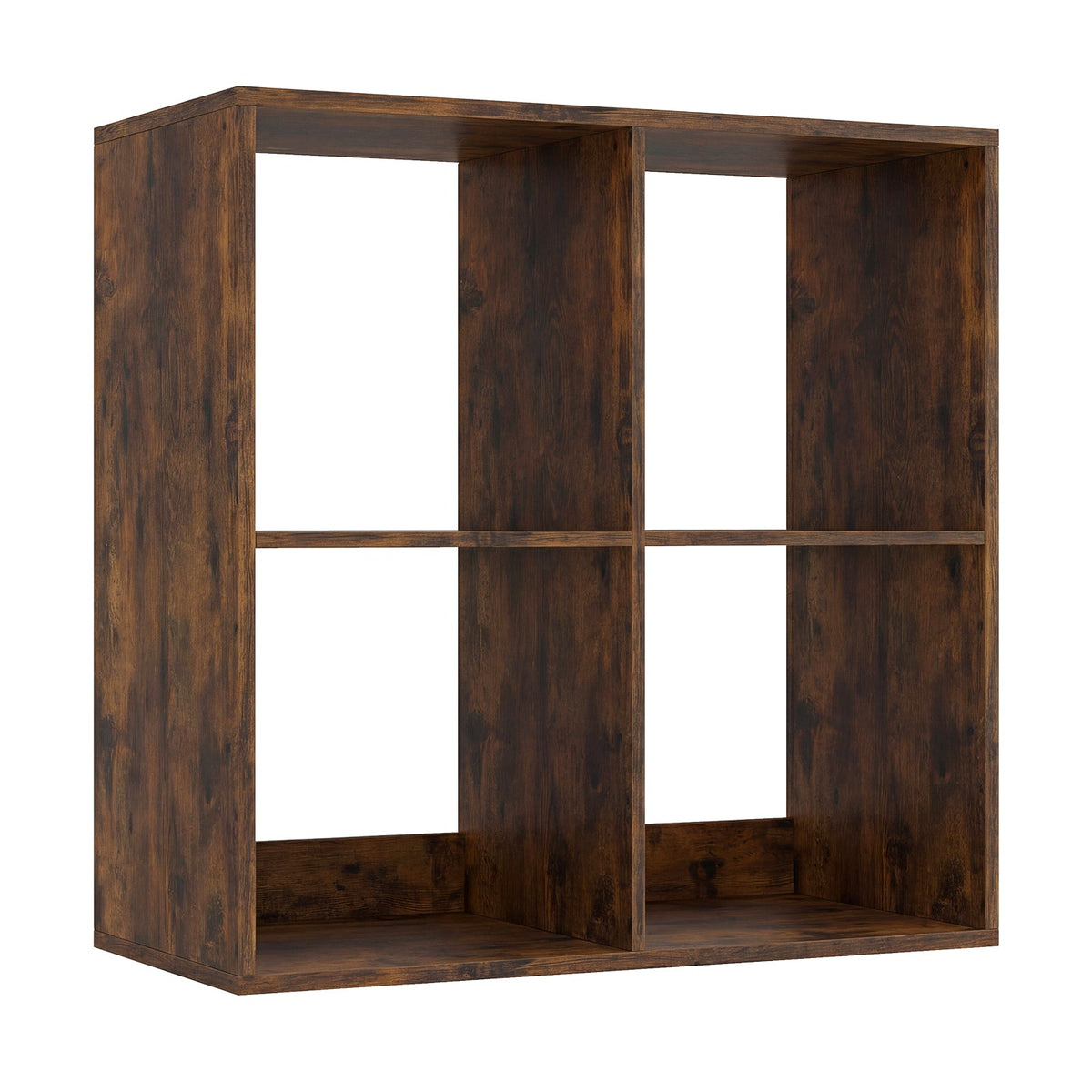 4-Cube Bookshelf with Back Guardrail