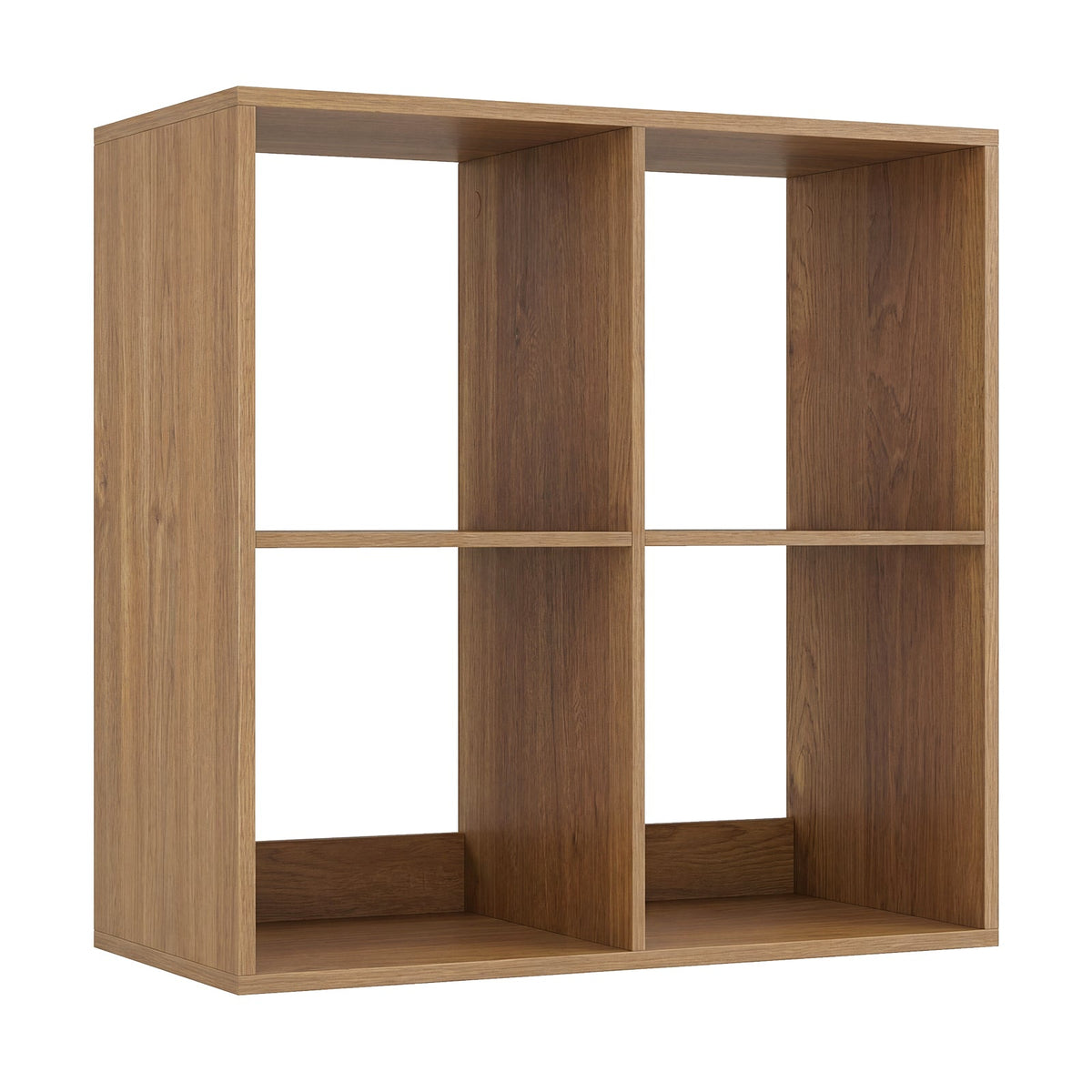 4-Cube Bookshelf with Back Guardrail