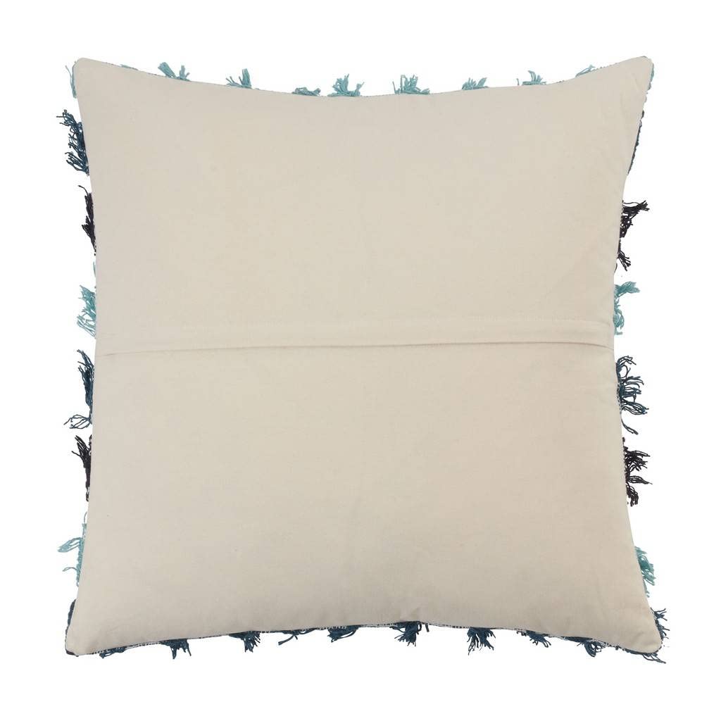 Fennco Styles Boho Striped Fringe Cotton Throw Pillow