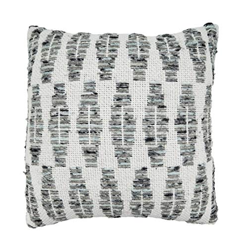 Fennco Styles Gray Diamond Cotton Throw Pillow