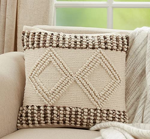Fennco Styles Woven Diamond Pillow Cover