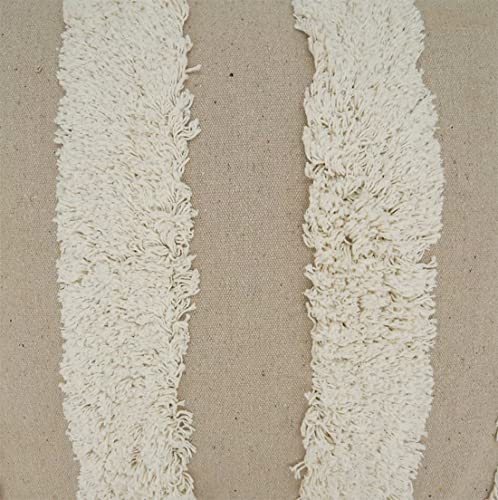 Fennco Styles Tufted Stripe Cotton Throw Pillow