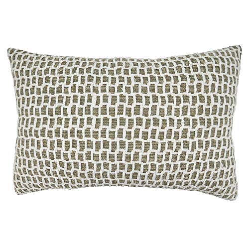 Fennco Styles Natural Net-Design Cotton Throw Pillow