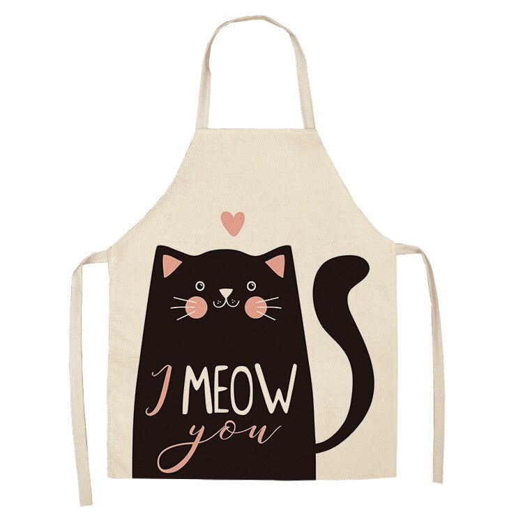 Cat Print Kitchen Apron