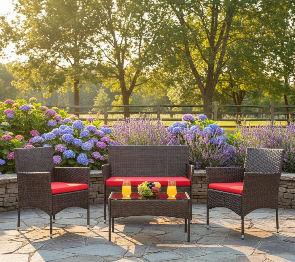 4-Piece Outdoor Patio Furniture Set – Multiple Styles