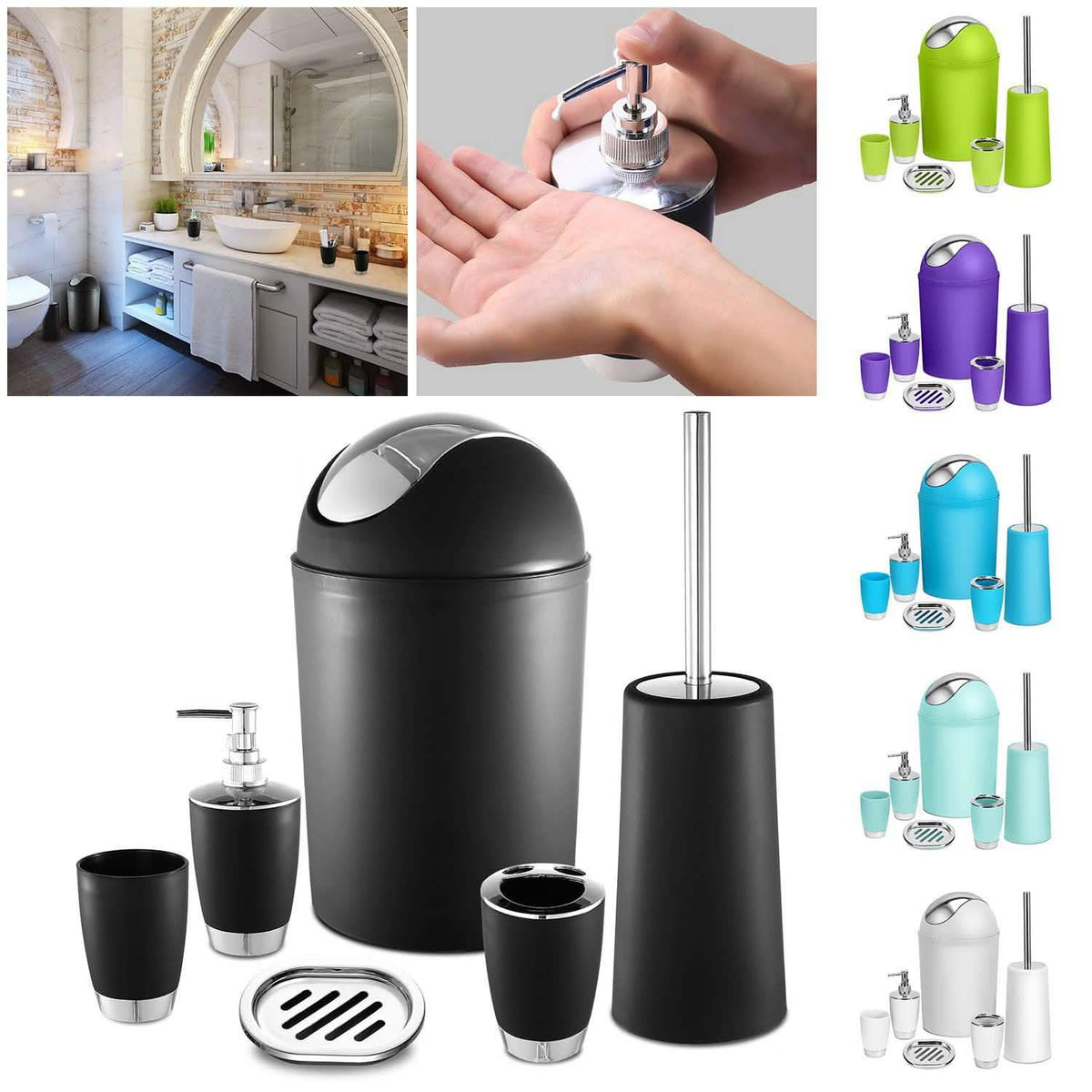 6-Piece Bathroom Accessory Set