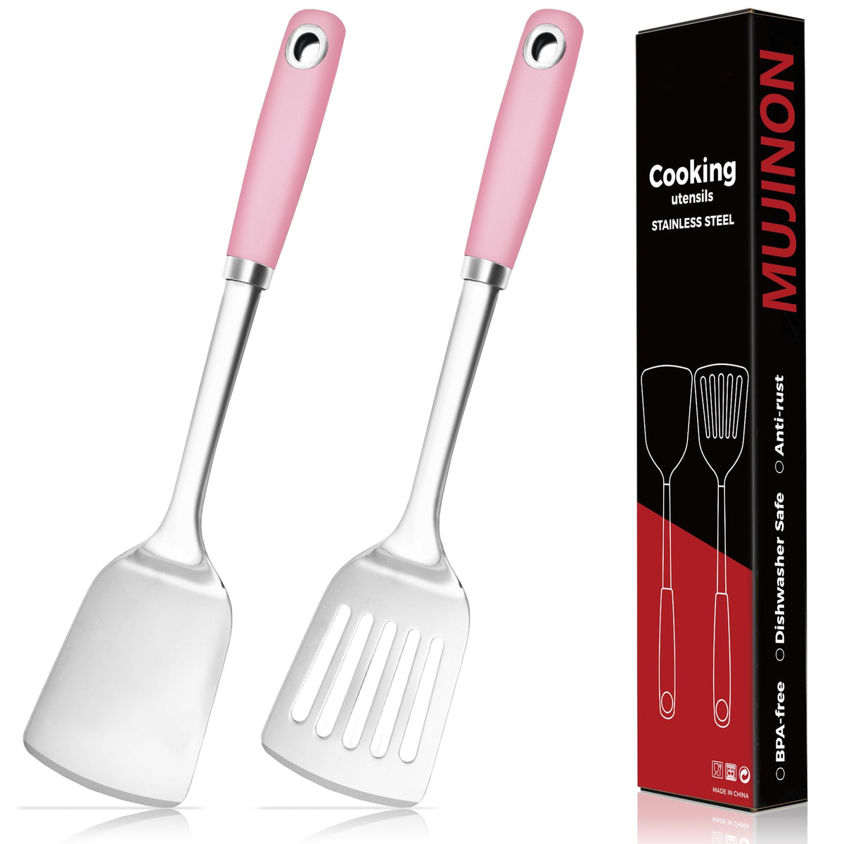 MUJINON Stainless Steel Kitchen Utensil Sets