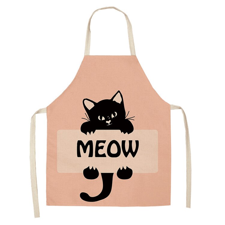 Cat Print Kitchen Apron