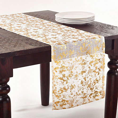 Fennco Styles Gold Bottega Foil Table Linen Collection