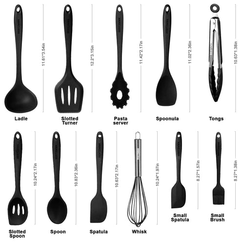 11-Piece Silicone Kitchen Utensil Set