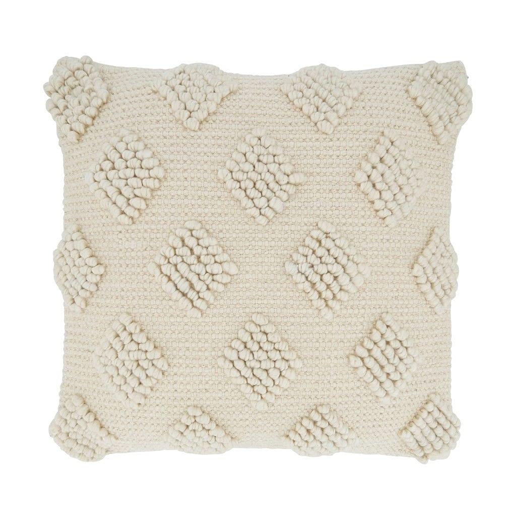 Fennco Styles Pom-Pom Diamond Pillow Cover