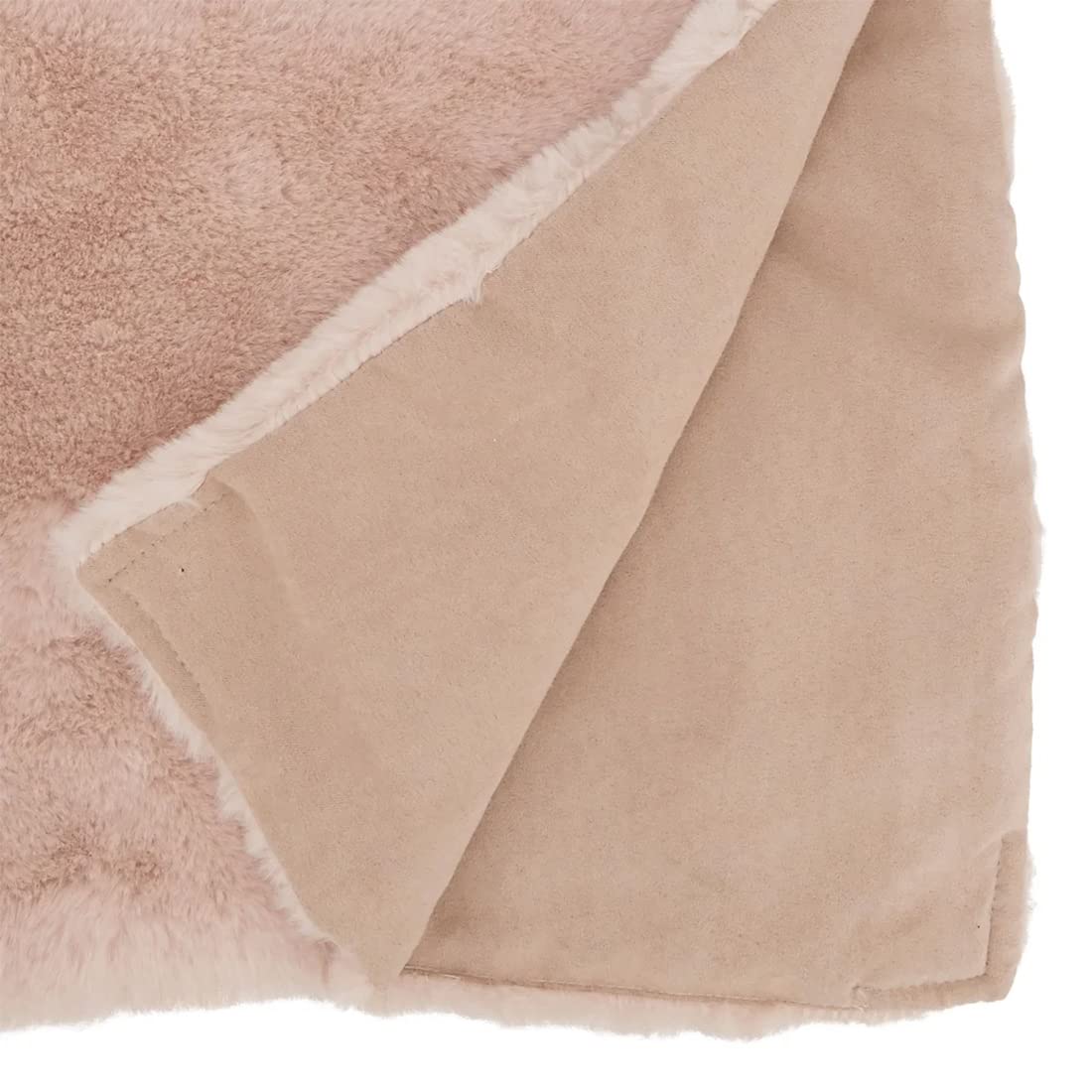 Fennco Styles Faux Rabbit Fur Table Runner – 14 x 72 Inch