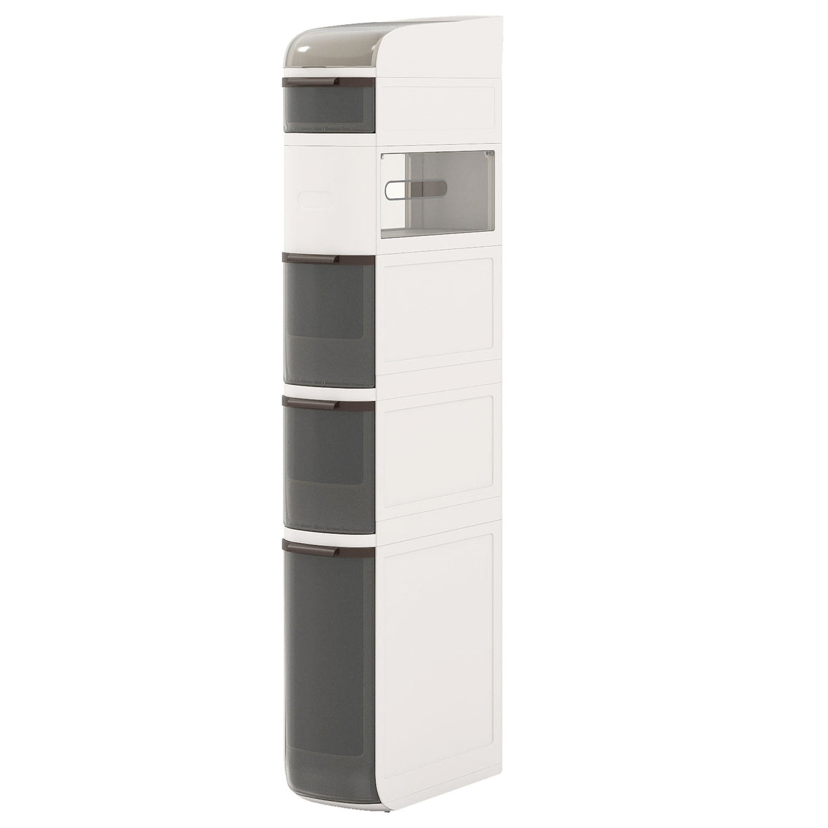 Narrow Bathroom Storage Cabinet with Tissue Dispenser