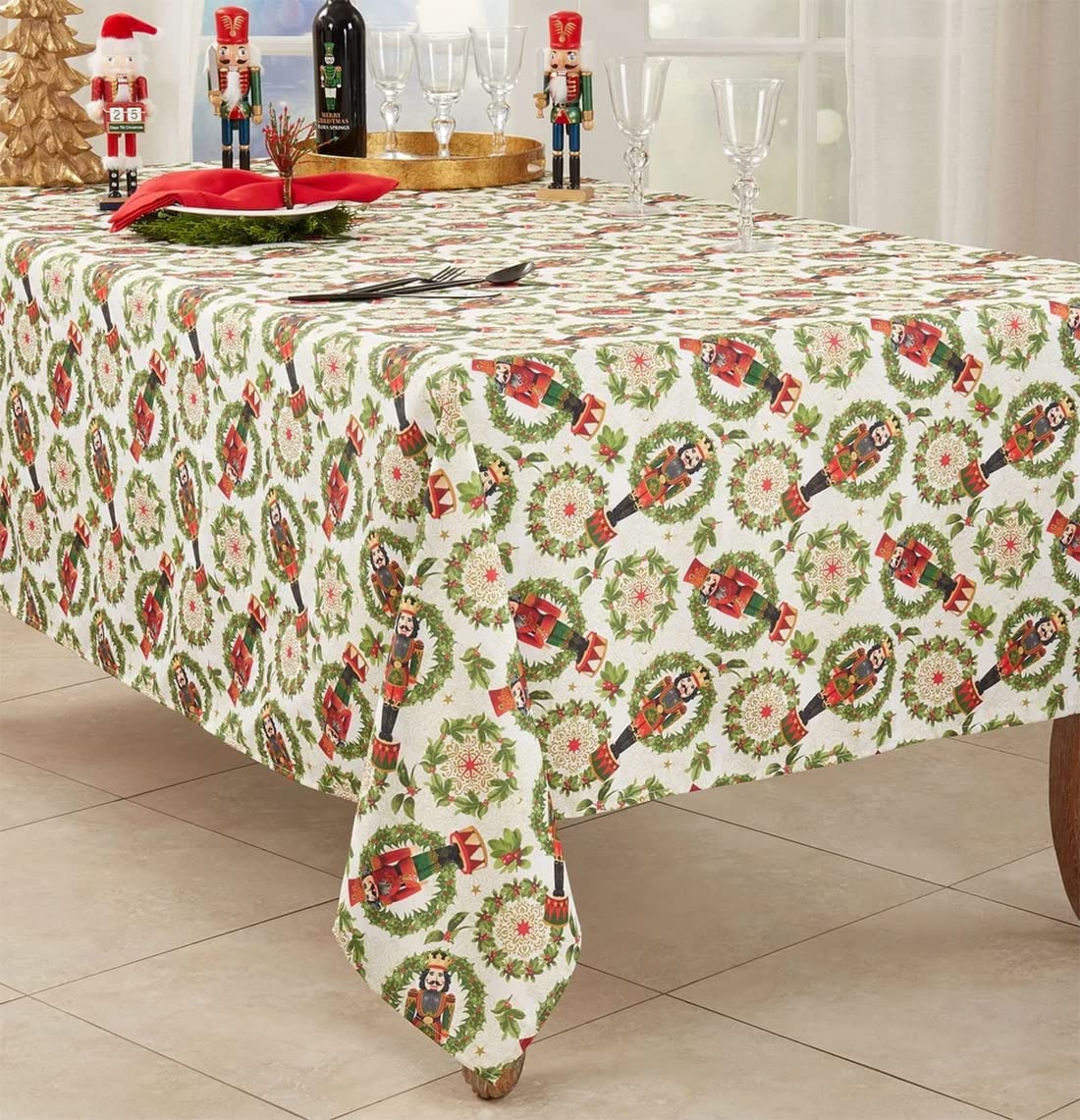 Fennco Styles Nutcracker Holiday Table Linen Collection