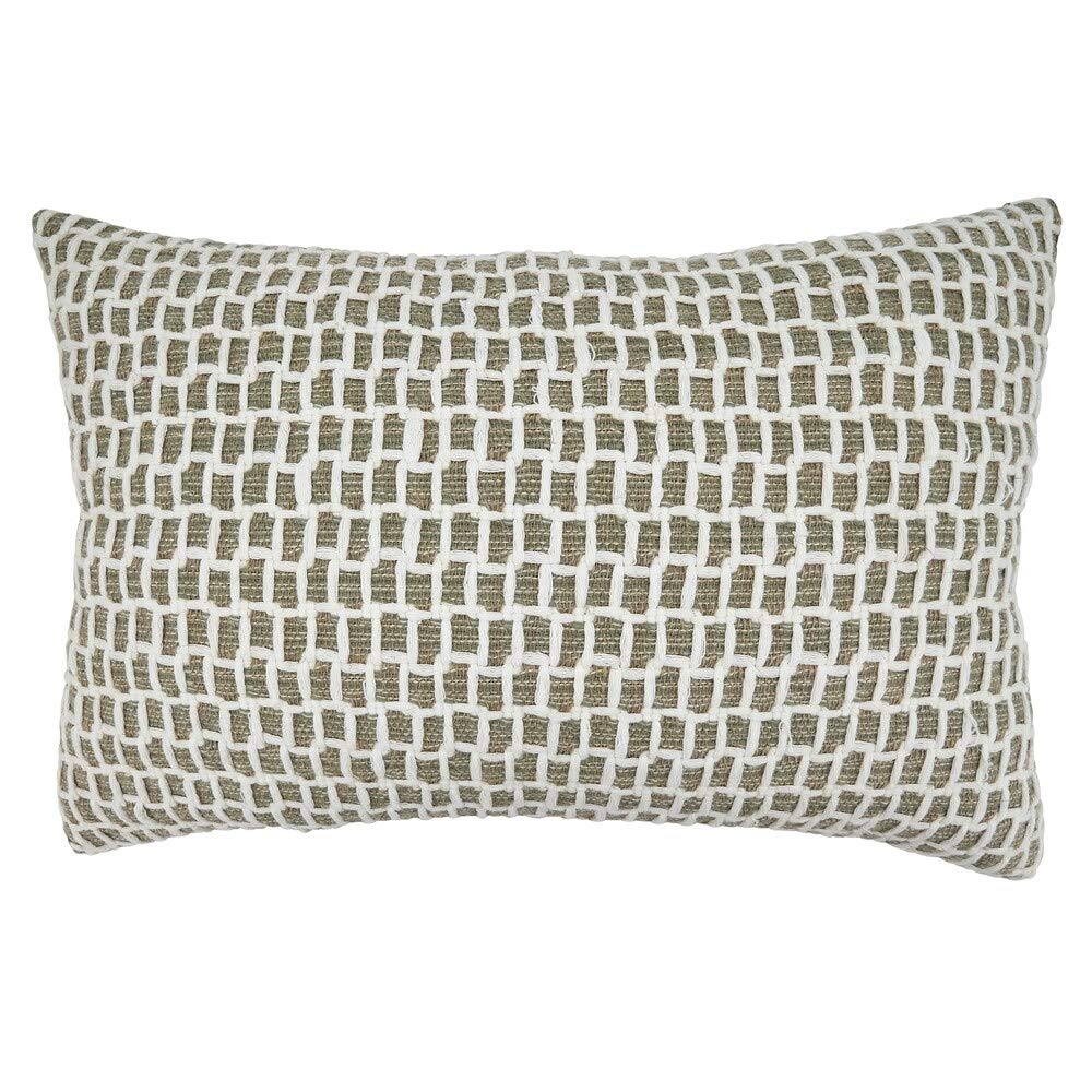 Fennco Styles Natural Net-Design Cotton Throw Pillow