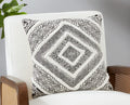Fennco Styles Diamond Tufted Cotton Pillow Cover