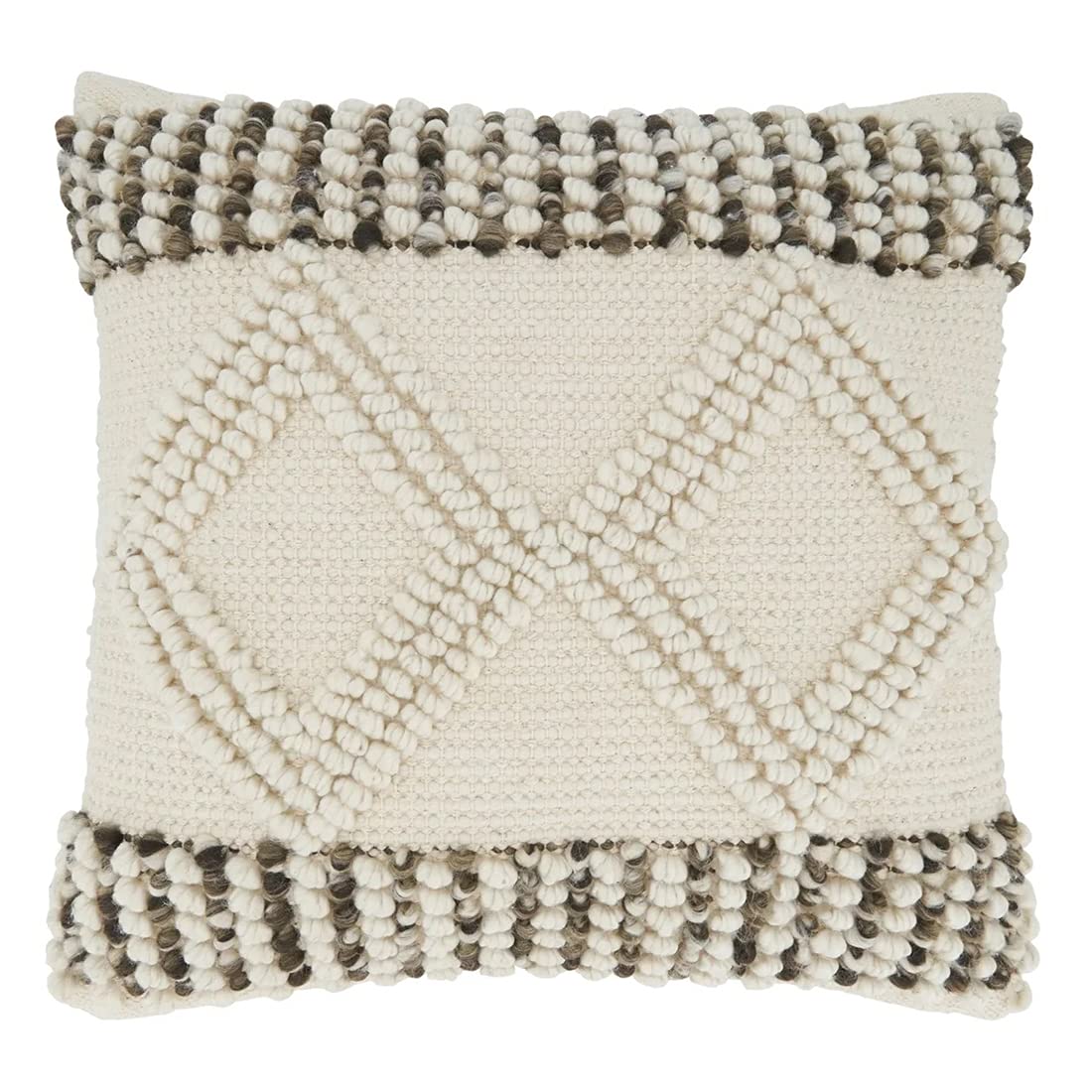Fennco Styles Woven Diamond Pillow Cover