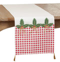 Fennco Styles Buffalo Plaid Holly Table Runner – 16 x 72 Inch