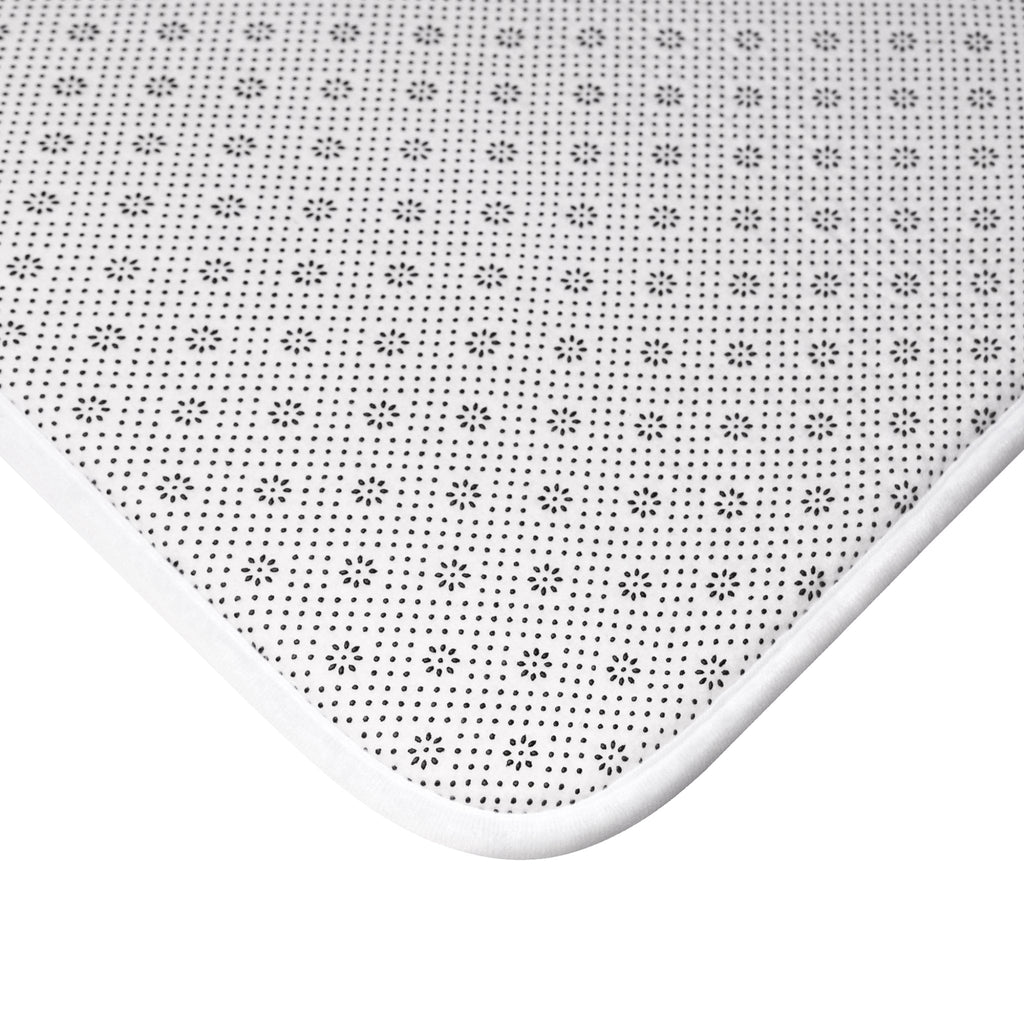 Bonjour Striped Memory Foam Bath Mat – French Blue