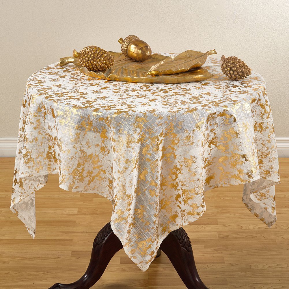 Fennco Styles Gold Bottega Foil Table Linen Collection