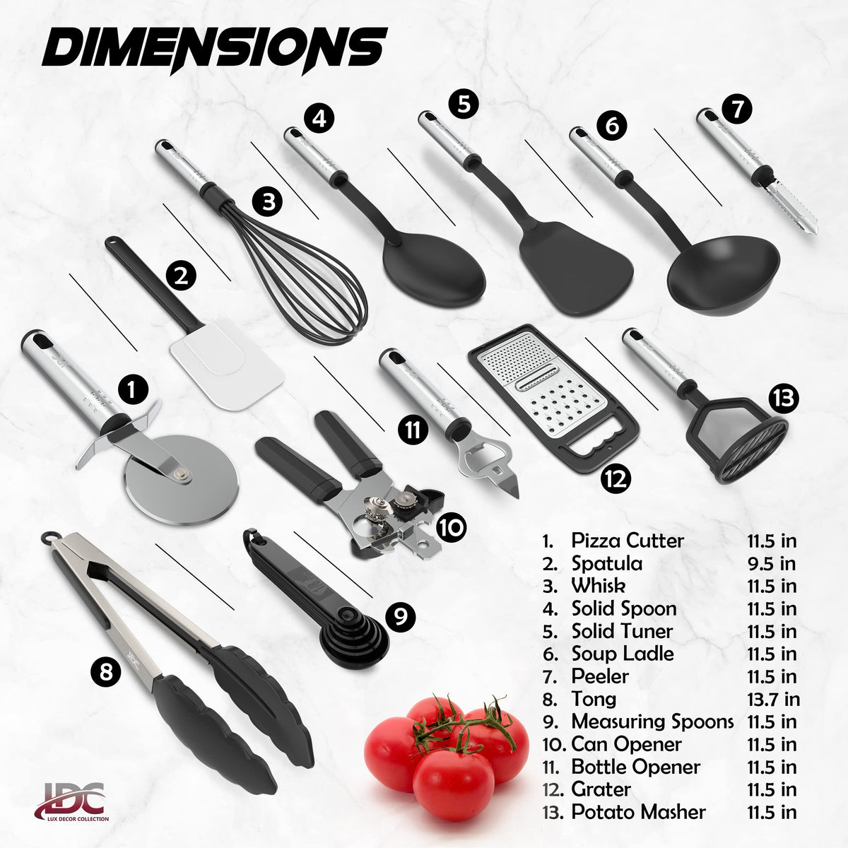 LDC Nylon Kitchen Utensil Set – 23 Pieces