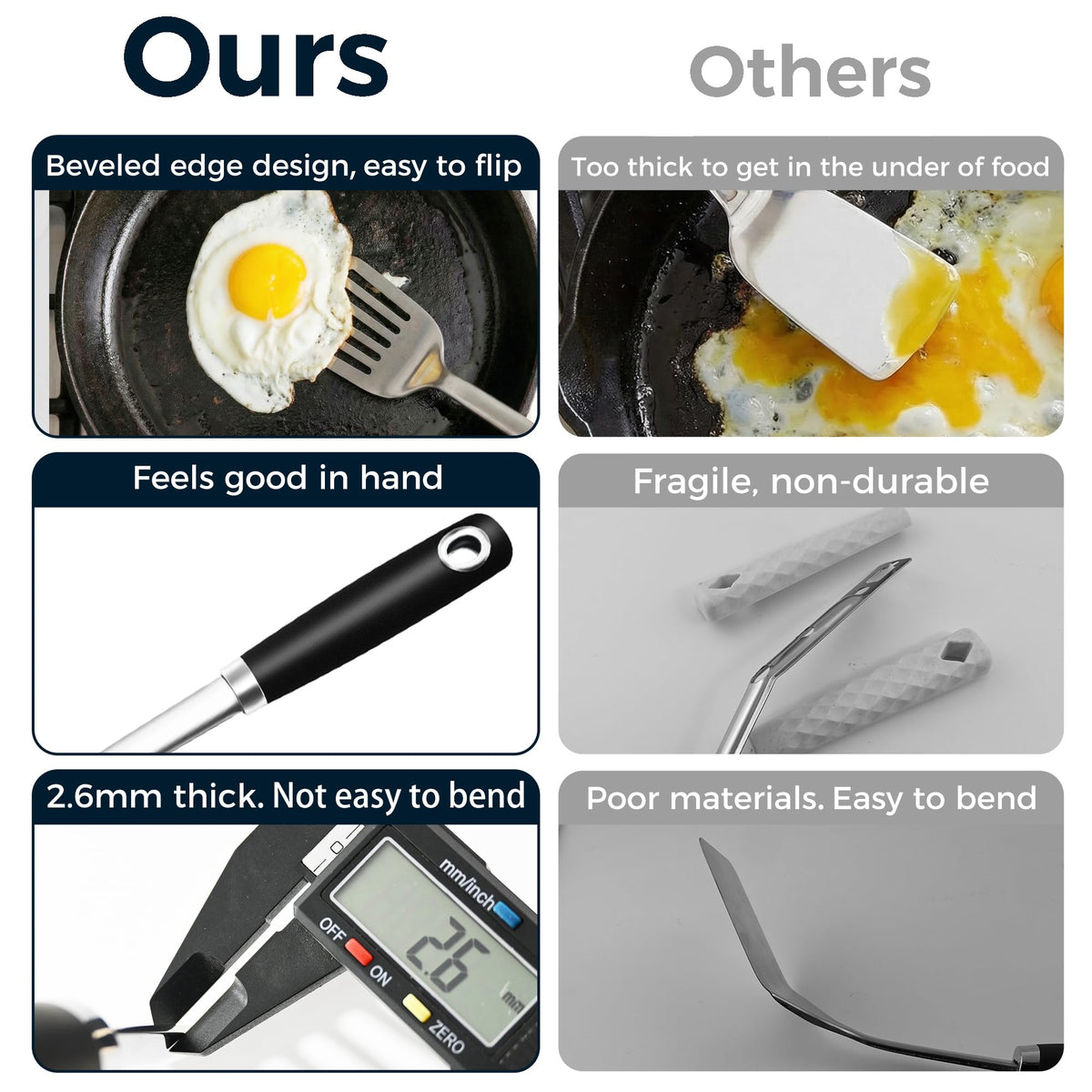 MUJINON Stainless Steel Kitchen Utensil Sets