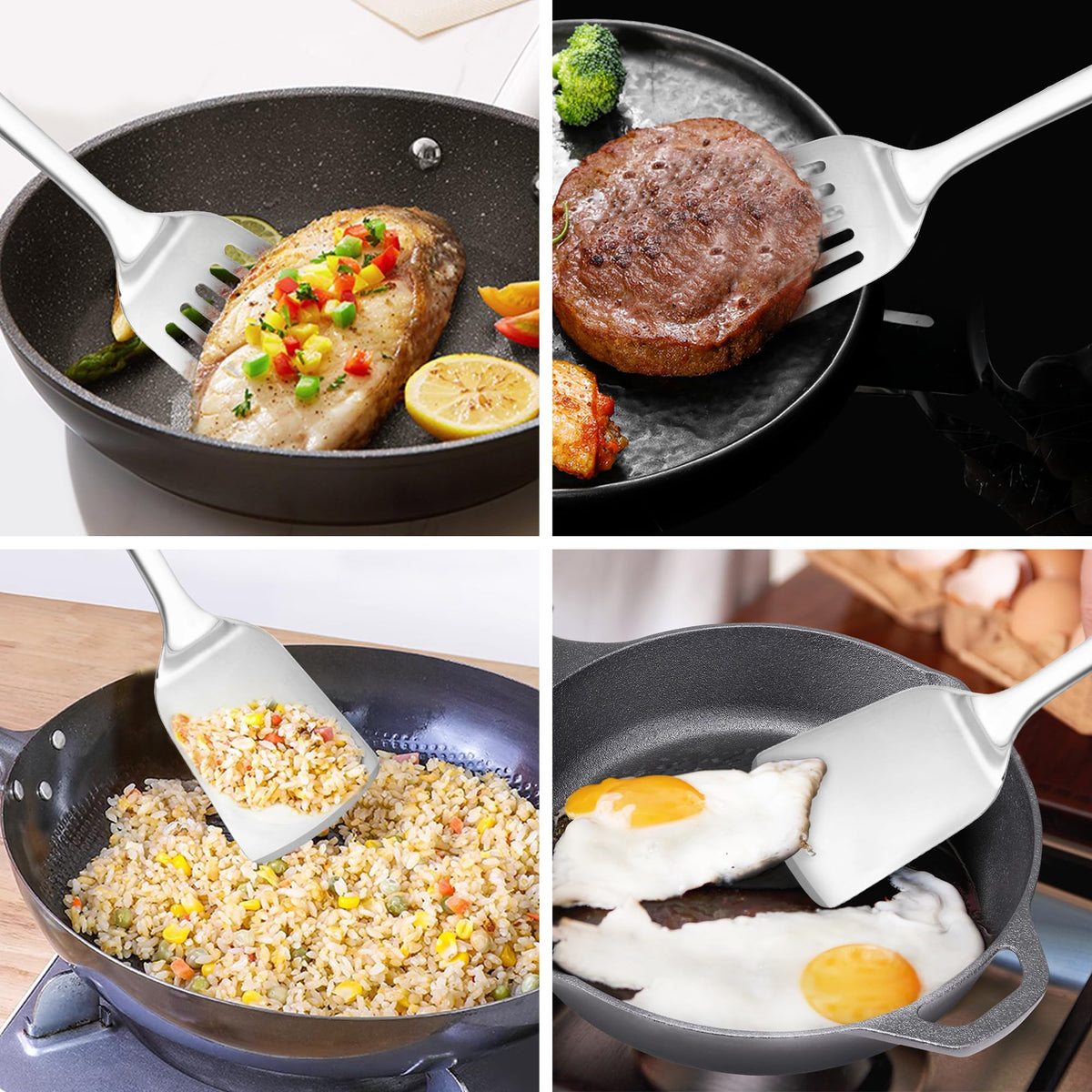 MUJINON Stainless Steel Kitchen Utensil Sets
