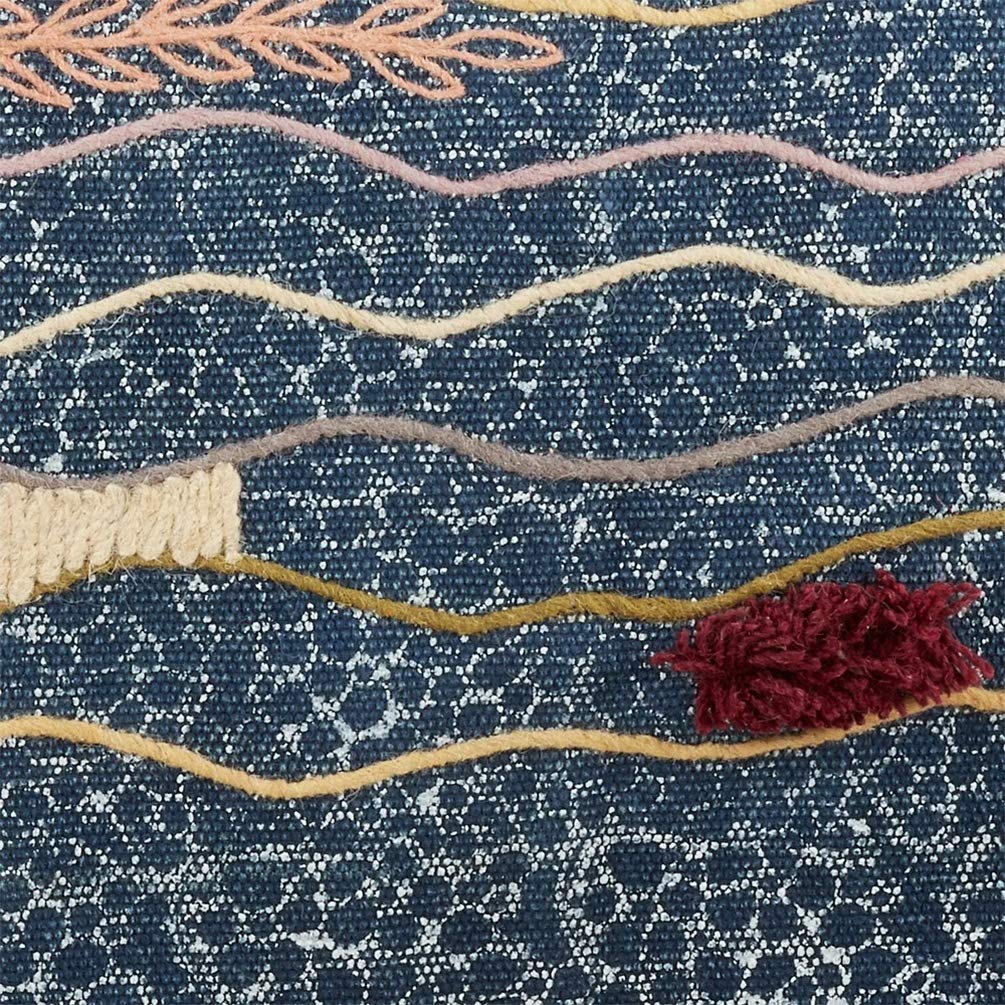 Fennco Styles Abstract Embroidered Cotton Table Runner – 16 x 72 Inch