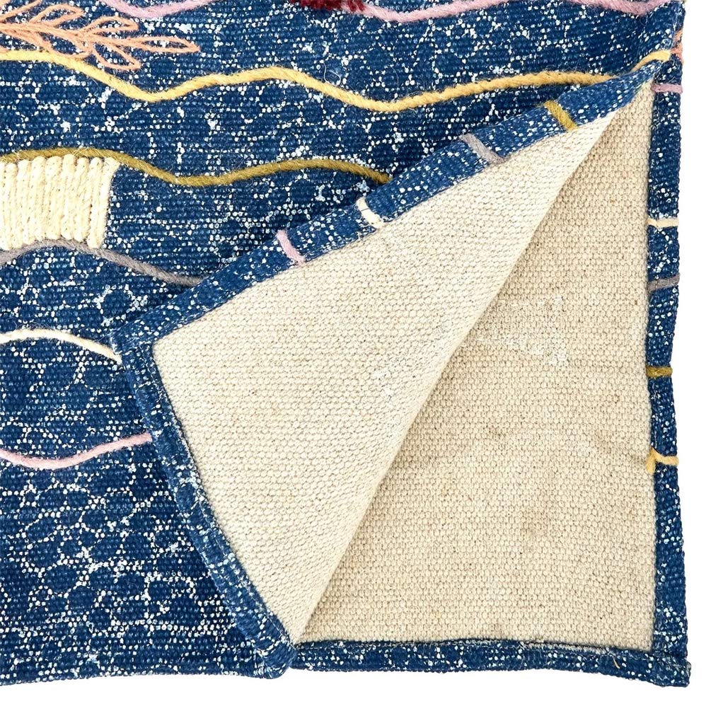 Fennco Styles Abstract Embroidered Cotton Table Runner – 16 x 72 Inch