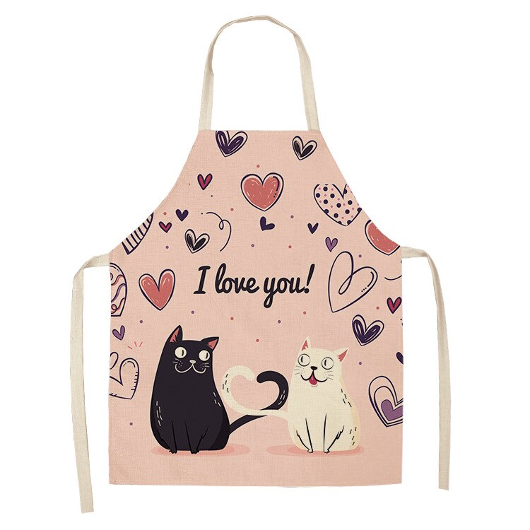 Cat Print Kitchen Apron