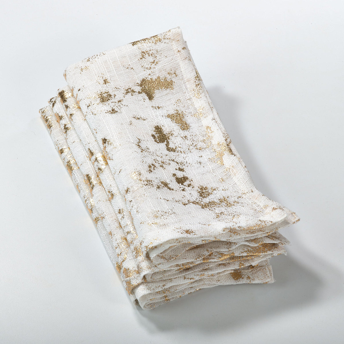 Fennco Styles Gold Bottega Foil Table Linen Collection