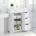Bathroom Floor Cabinet with 4 Drawers & 2 Doors