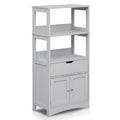 Bathroom Cabinet with Open Shelves & Drawer