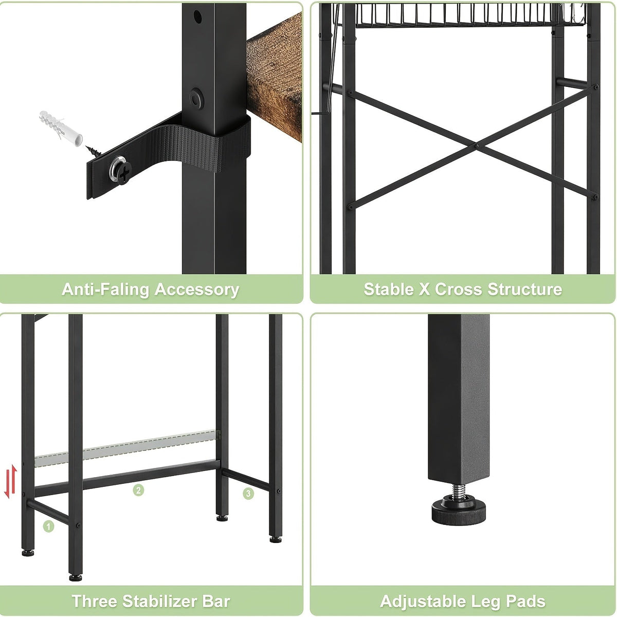 Over-the-Toilet Storage Rack – 4 or 5 Tiers