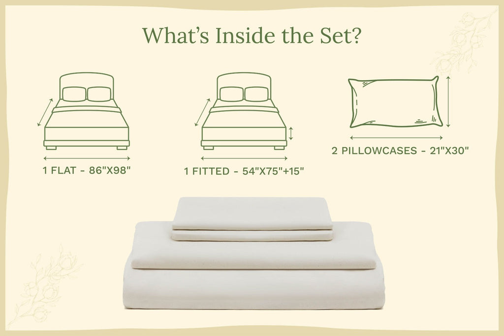 Organic Cotton Mart Sateen Cotton Sheet Set