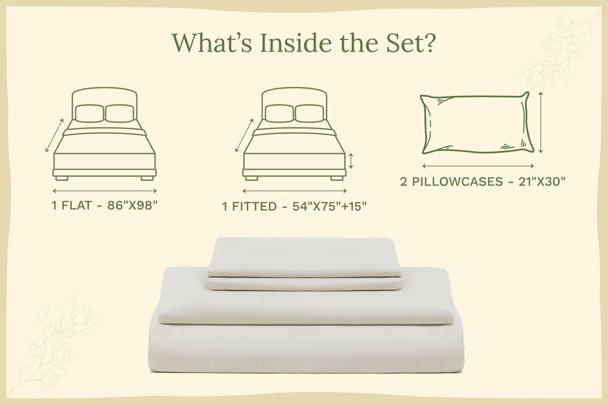 Organic Cotton Mart Sateen Cotton Sheet Set