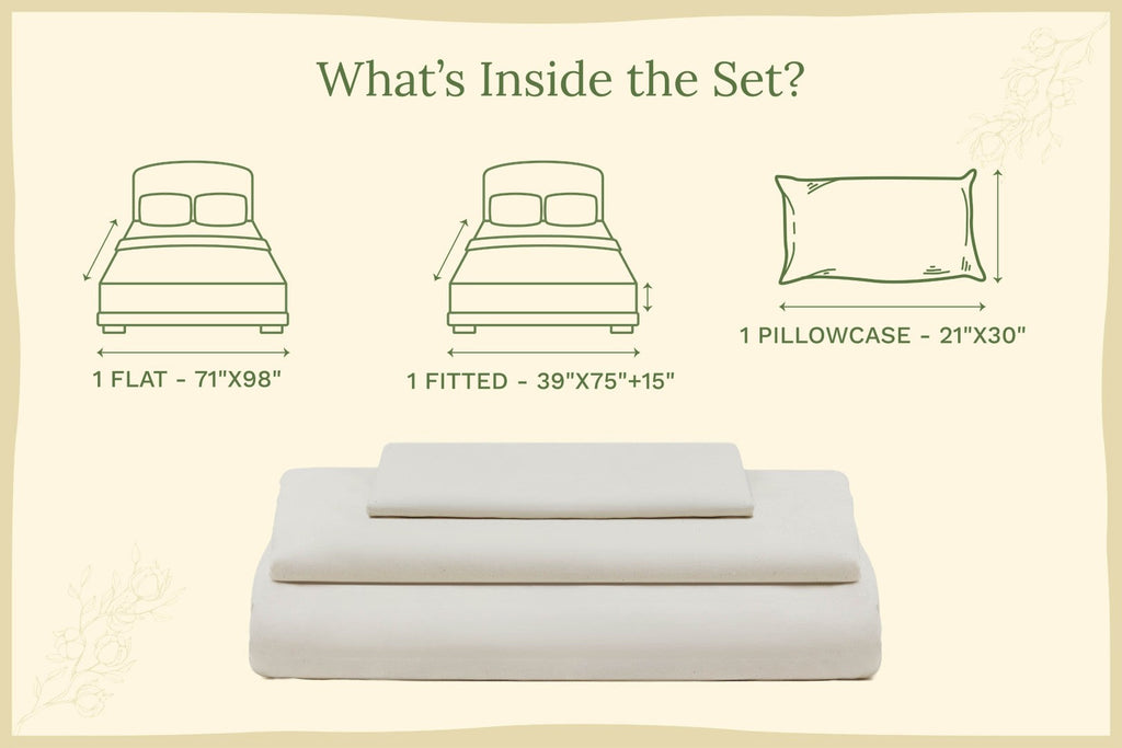 Organic Cotton Mart Sateen Cotton Sheet Set