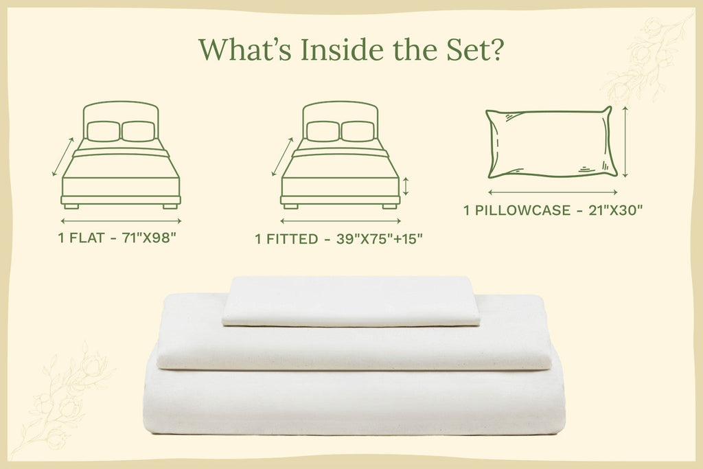 Organic Cotton Mart Sateen Cotton Sheet Set