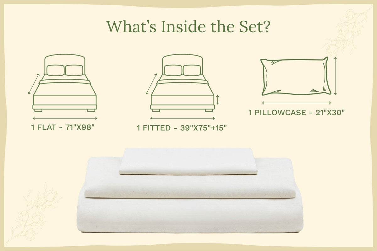 Organic Cotton Mart Sateen Cotton Sheet Set