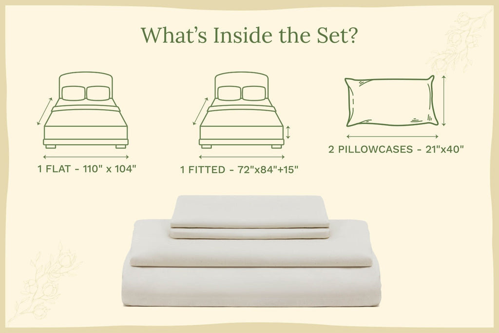 Organic Cotton Mart Sateen Cotton Sheet Set