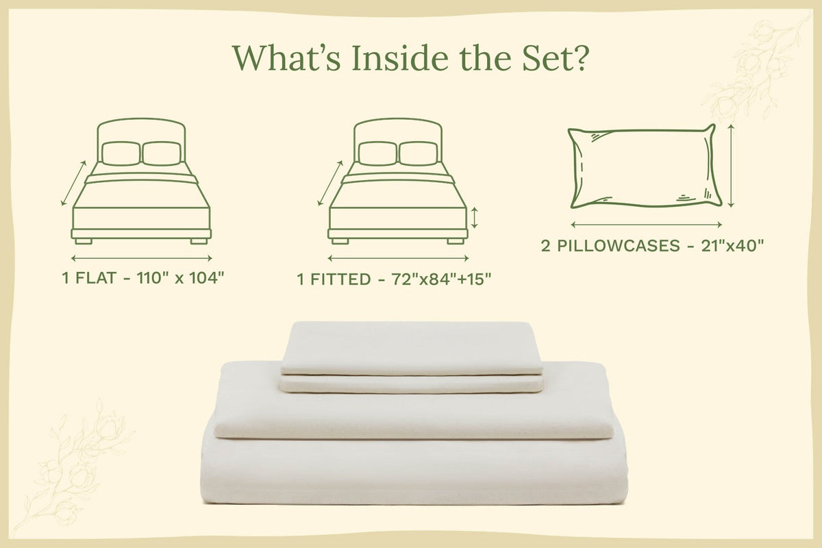 Organic Cotton Mart Sateen Cotton Sheet Set
