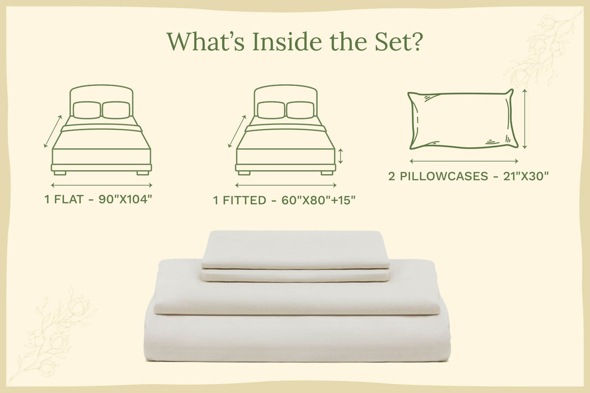 Organic Cotton Mart Sateen Cotton Sheet Set