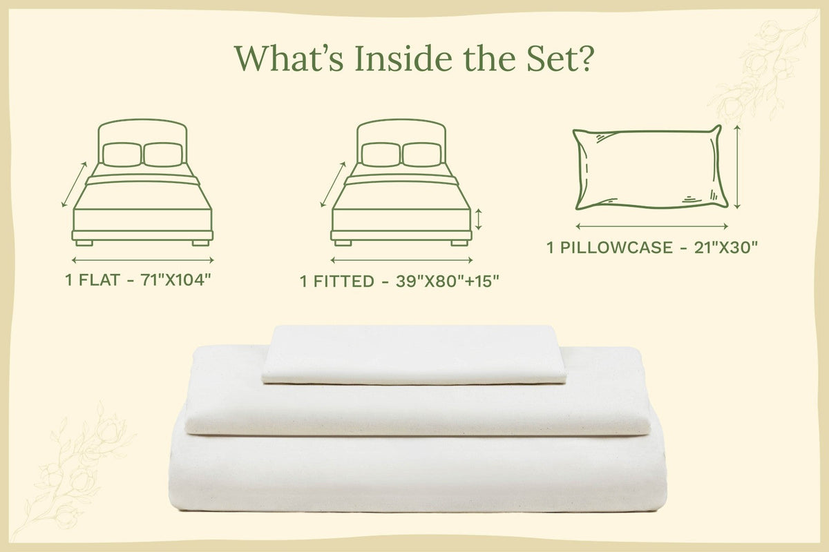 Organic Cotton Mart Sateen Cotton Sheet Set