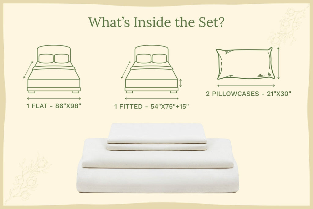 Organic Cotton Mart Sateen Cotton Sheet Set