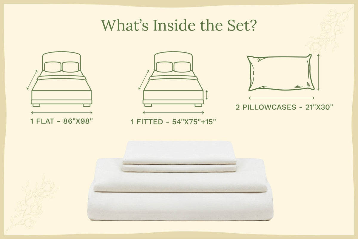 Organic Cotton Mart Sateen Cotton Sheet Set