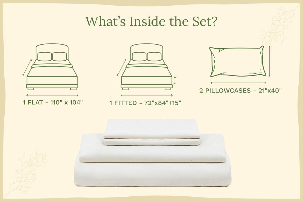 Organic Cotton Mart Sateen Cotton Sheet Set