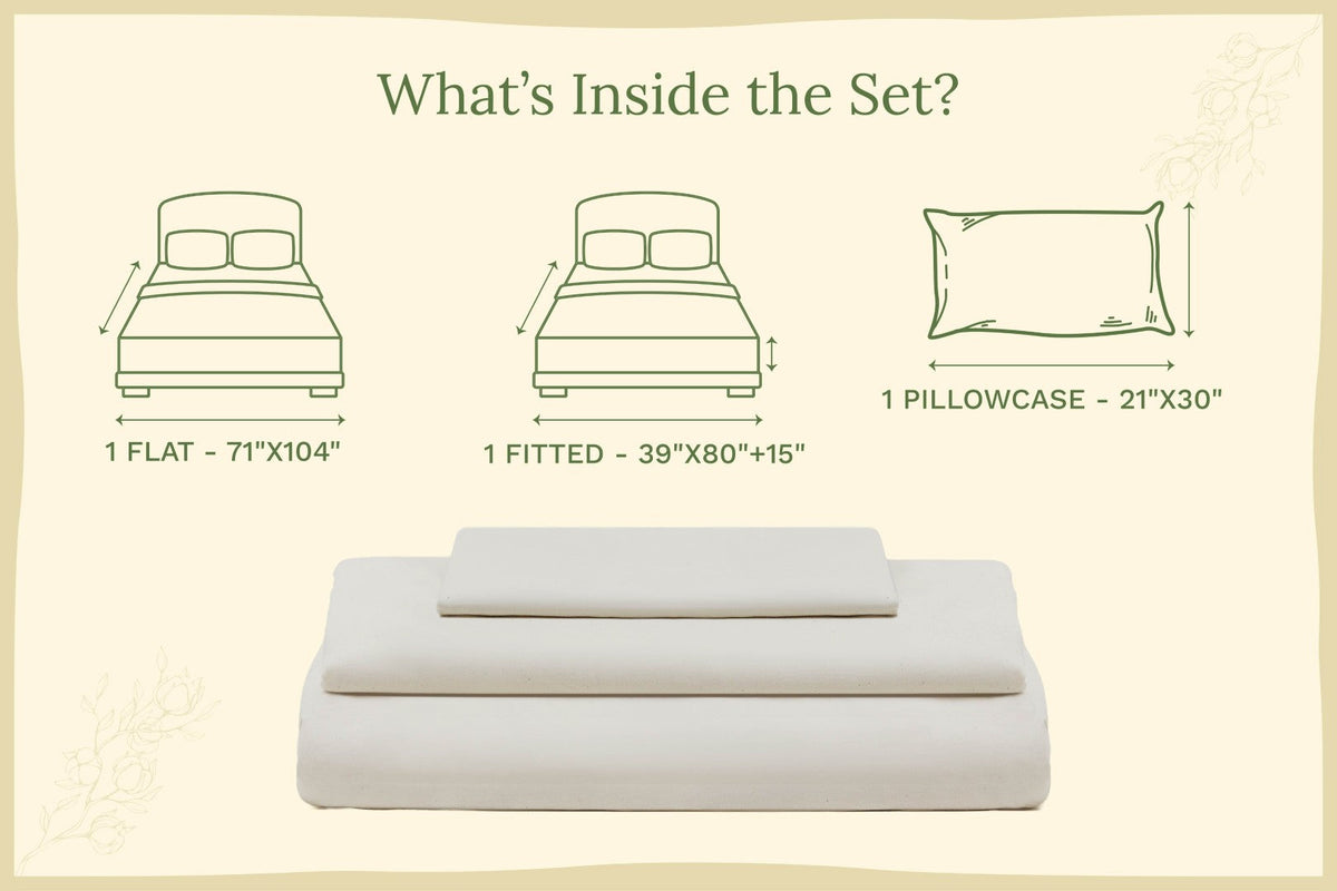 Organic Cotton Mart Sateen Cotton Sheet Set
