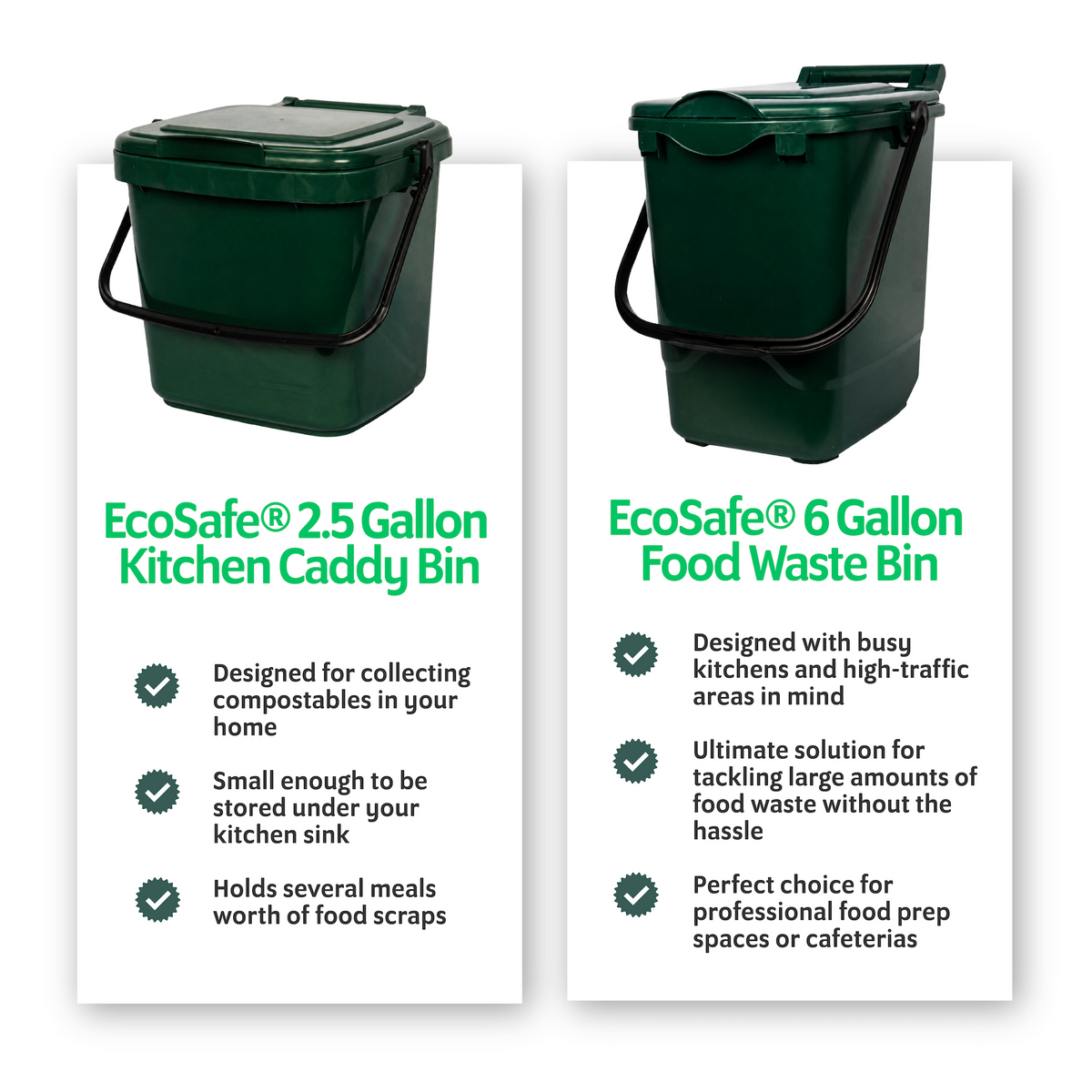 EcoSafe EcoCaddy Food Scrap Bin – 6 Gallons