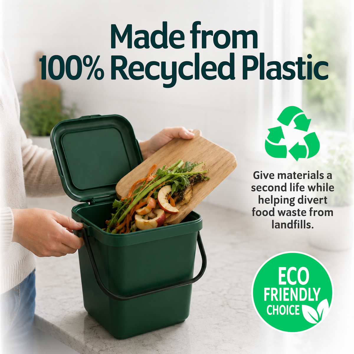 EcoSafe EcoCaddy Food Scrap Bin – 6 Gallons